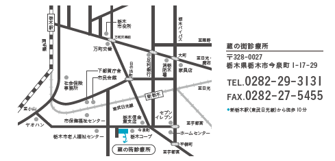 おやま城北クリニック地図